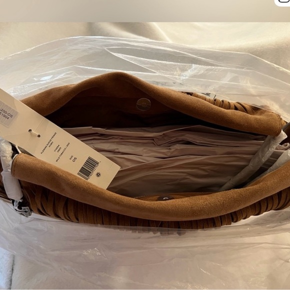 TORY BURCH Fleming Suede Fringe Hobo Bag - NEW WITH TAGS - Picture 4 of 14